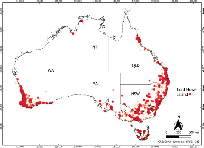 Current status of <i>Phytophthora</i> in Australia.