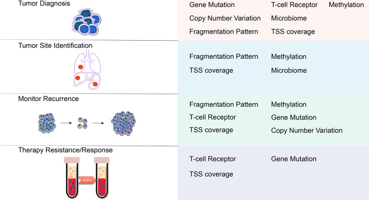 Novel technologies in cfDNA analysis and potential utility in clinic.