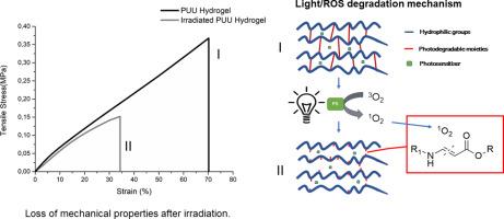 Development of light-degradable poly(urethane-urea) hydrogel films