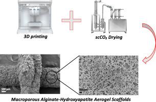 3D-printed alginate-hydroxyapatite aerogel scaffolds for bone tissue engineering