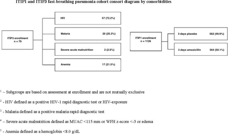 Malawian children with fast-breathing pneumonia with and without comorbidities.