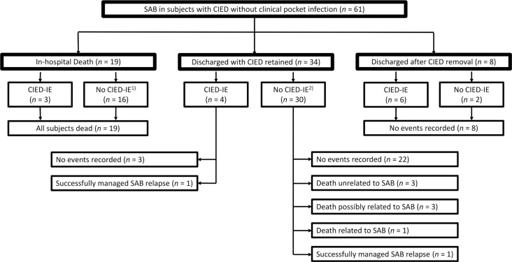 <i>Staphylococcus aureus</i> bacteremia and cardiac implantable electronic devices in a county hospital setting: a population-based retrospective cohort study.