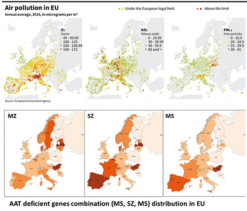 Do gene-environment interactions play a role in COVID-19 distribution? The case of Alpha-1 Antitrypsin, air pollution and COVID-19.