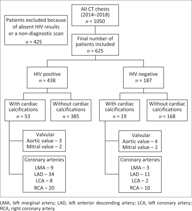 Prevalence of incidental premature cardiac calcifications in an HIV-infected South African population using conventional computed tomography chest radiography.