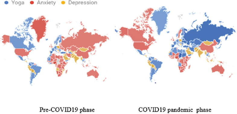 Global Change in Interest toward Yoga for Mental Health Ailments during Coronavirus Disease-19 Pandemic: A Google Trend Analysis.