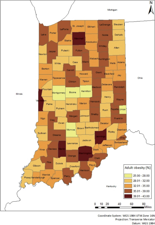 Investigating the Relationship Between Accessibility of Green Space and Adult Obesity Rates: A Secondary Data Analysis in the United States.
