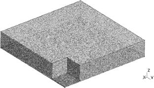 Scattered Acoustic Field Above a Rectangular Cavity in a Rigid Plane Insonified by a Deterministic Field