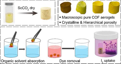 Pure Crystalline Covalent Organic Framework Aerogels