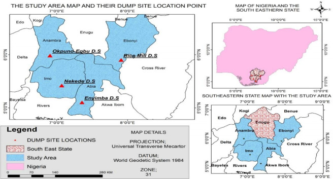 Identification of heavy metals source within selected active dumpsites in southeastern Nigeria.