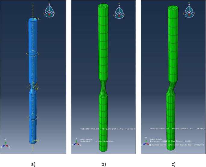 Prediction of buckling force in hourglass-shaped specimens