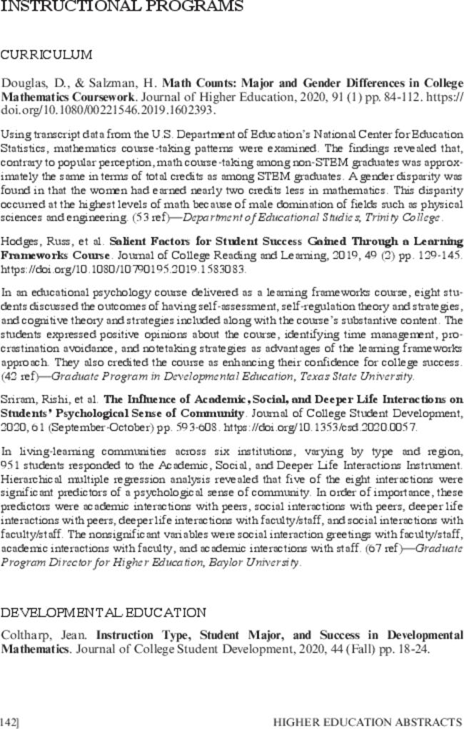 Instructional Programs