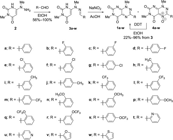 Synthesis and herbicidal activity of 3-substituted toxoflavin analogs.