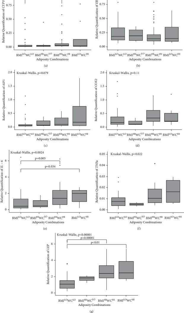 Associations of Biomarkers of Inflammation and Breast Cancer in the Breast Adipose Tissue of Women with Combined Measures of Adiposity.