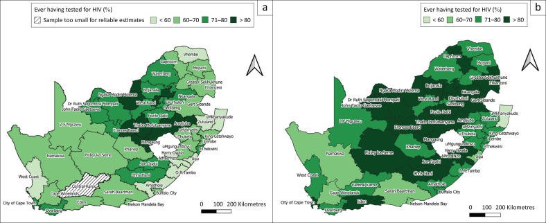 Geographical variation in HIV testing in South Africa: Evidence from the 2017 national household HIV survey.