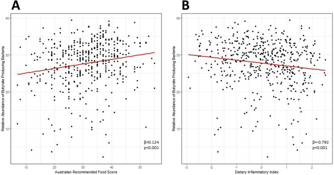 The associations of butyrate-producing bacteria of the gut microbiome with diet quality and muscle health.
