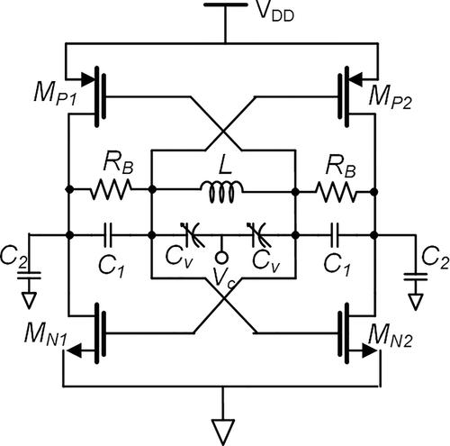 Single event transient mitigation techniques for a cross-coupled LC oscillator, including a single-event transient hardened CMOS LC-VCO circuit