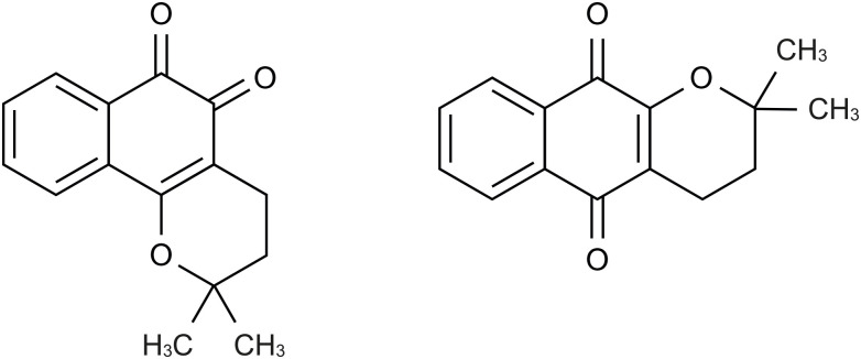 The possibility of low isomerization of β-lapachone in the human body.