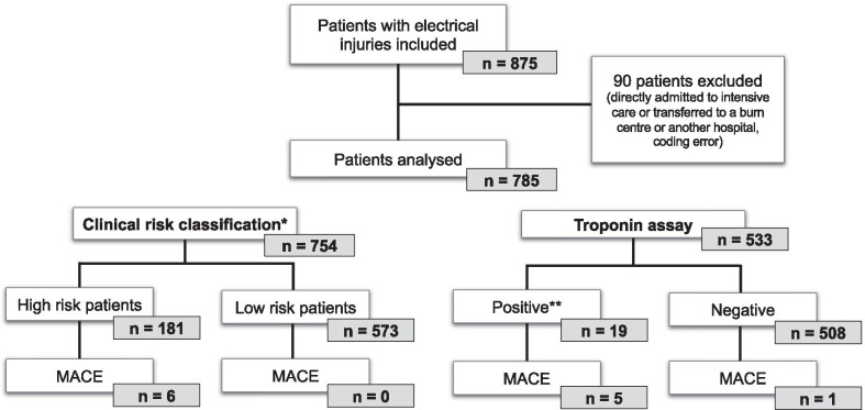 Use of troponin assay after electrical injuries: a 15-year multicentre retrospective cohort in emergency departments.