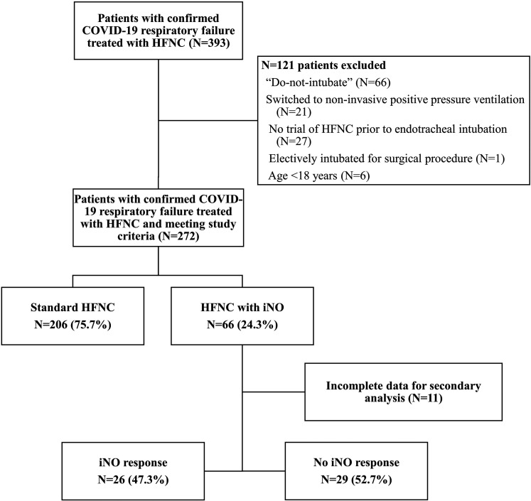 Inhaled Nitric Oxide via High-Flow Nasal Cannula in Patients with Acute Respiratory Failure Related to COVID-19.