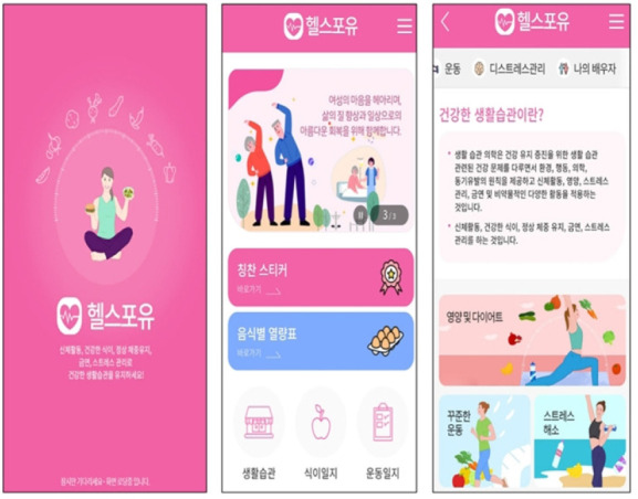 The development of a lifestyle modification mobile application, "Health for You" for overweight and obese breast cancer survivors in Korea.