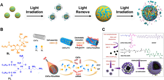 Lipid-based nanoparticles for photosensitive drug delivery systems.