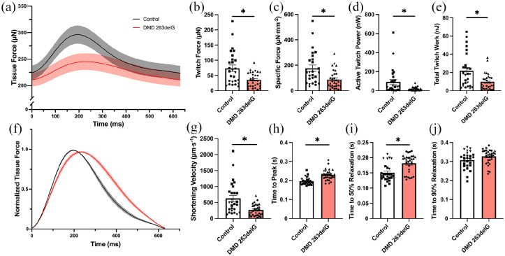 Full-length dystrophin deficiency leads to contractile and calcium transient defects in human engineered heart tissues.