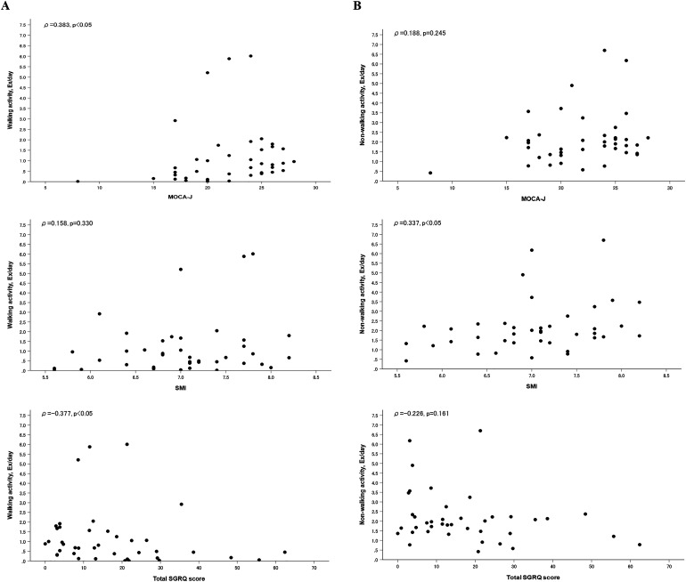 Relationships of Walking and non-Walking Physical Activities in Daily Life with Cognitive Function and Physical Characteristics in Male Patients with Mild Chronic Obstructive Pulmonary Disease.