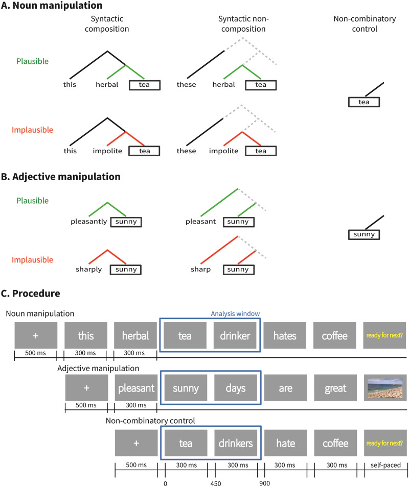 Conceptual Combination in the LATL With and Without Syntactic Composition.