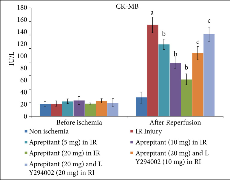 Cardioprotective action of aprepitant in a rat model of ischemia-reperfusioninduced myocardial injury: role of PI3K-AkT-GSK-3β-HIF-1α signaling pathway.