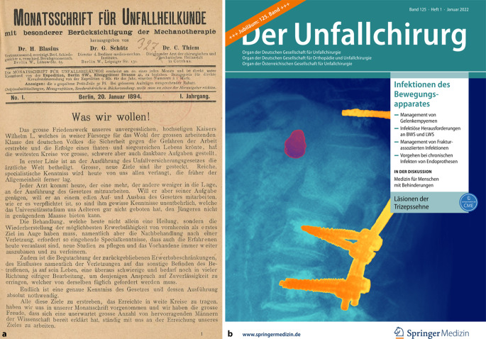 [125th issue of Der Unfallchirurg and 100 years of the German Society for Trauma Surgery (1922-2022)-A mutual history].