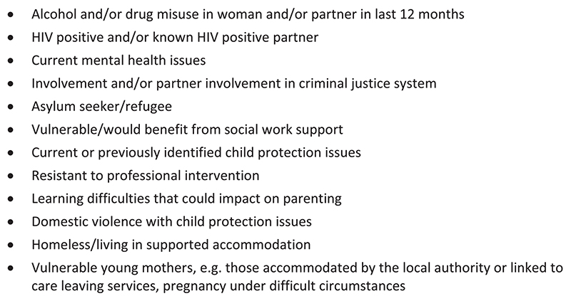 How do Pregnant Women with Additional Health or Social Care Needs Experience Parenting Groups: Evidence from Delivery of Enhanced Triple P for Baby and Mellow Bumps as Part of the Trial of Healthy Relationships Initiatives in the Very Early Years (THRIVE).