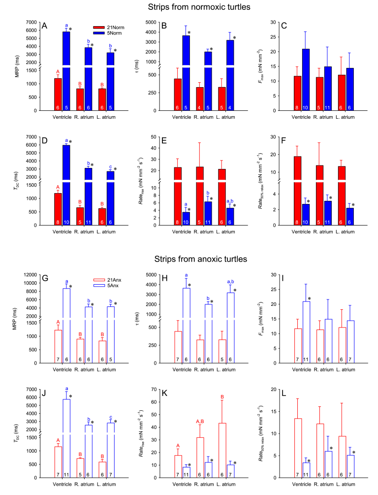 Does the ventricle limit cardiac contraction rate in the anoxic turtle (Trachemys scripta)? I. Comparison of the intrinsic contractile responses of cardiac chambers to the extracellular changes that accompany prolonged anoxia exposure