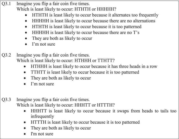 A Consideration of Alternative Sample Spaces Used in Coin-Toss Problems.