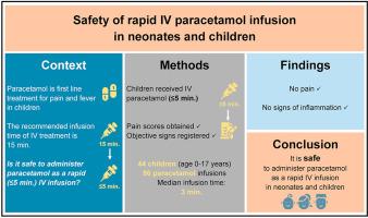 Safety of rapid intravenous paracetamol infusion in paediatric patients