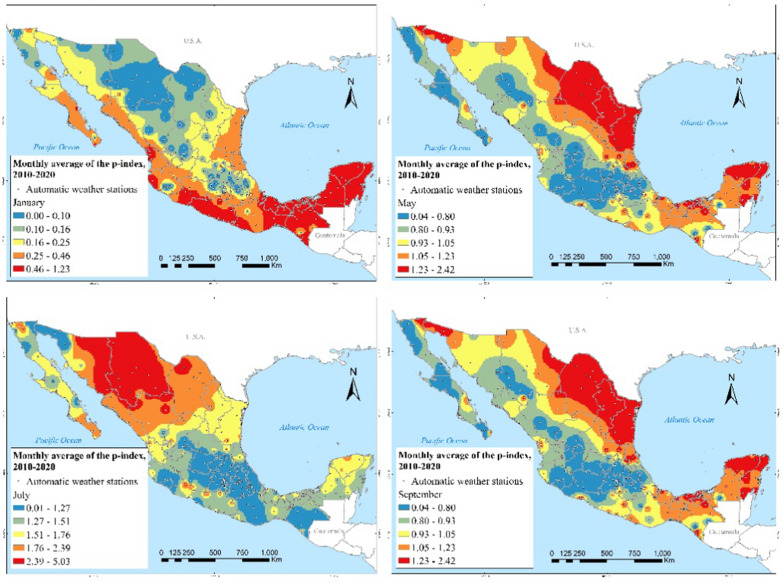 Climate-driven mosquito-borne viral suitability index: measuring risk transmission of dengue, chikungunya and Zika in Mexico.