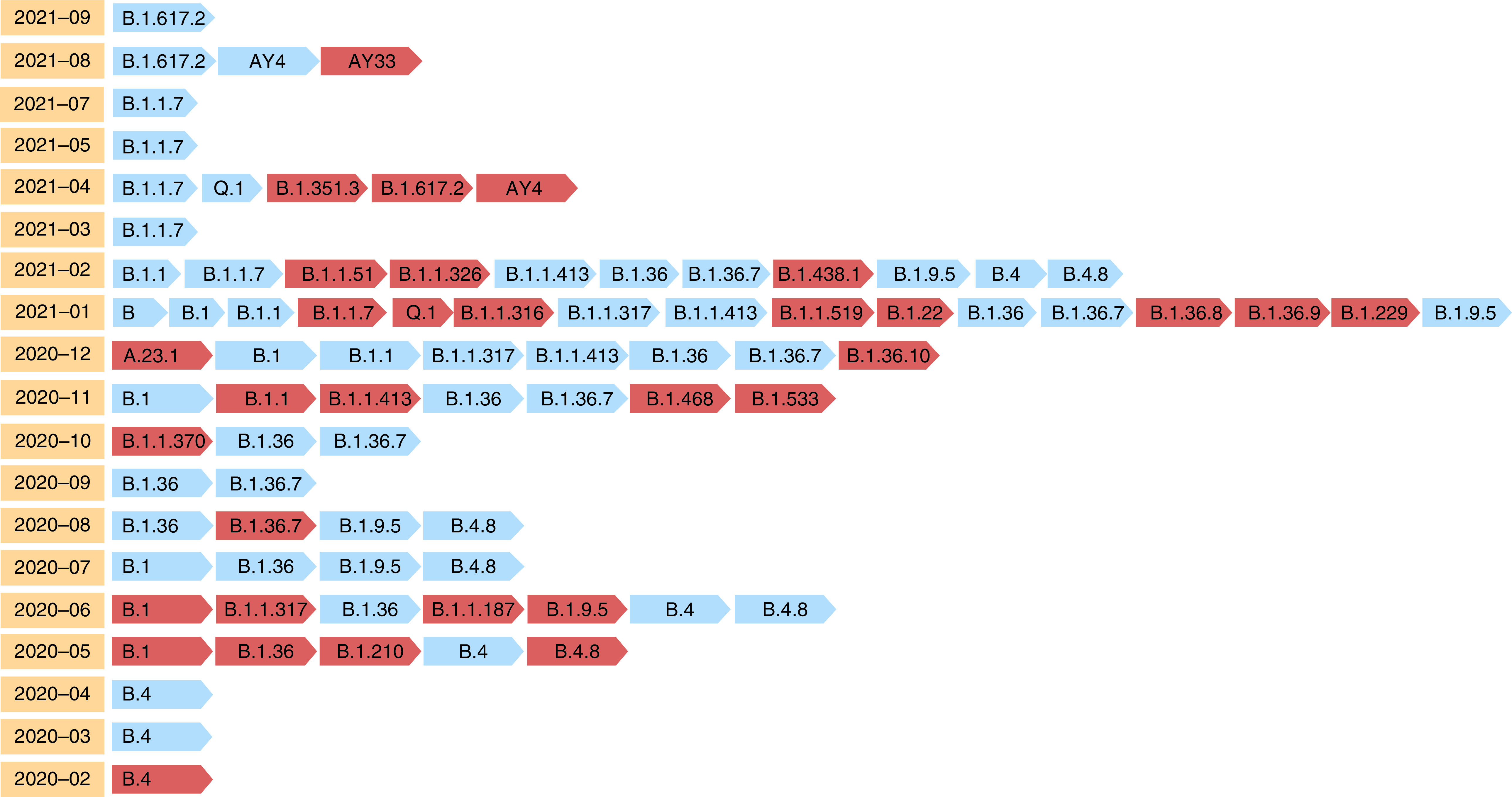 Variation analysis of SARS-CoV-2 complete sequences from Iran.
