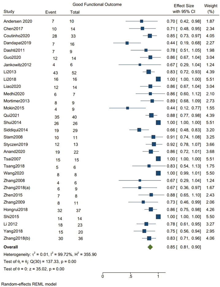 Safety and efficacy of endovascular thrombectomy in patients with severe cerebral venous thrombosis: A meta-analysis.