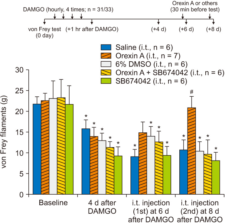 Spinal orexin A attenuates opioid-induced mechanical hypersensitivity in the rat.