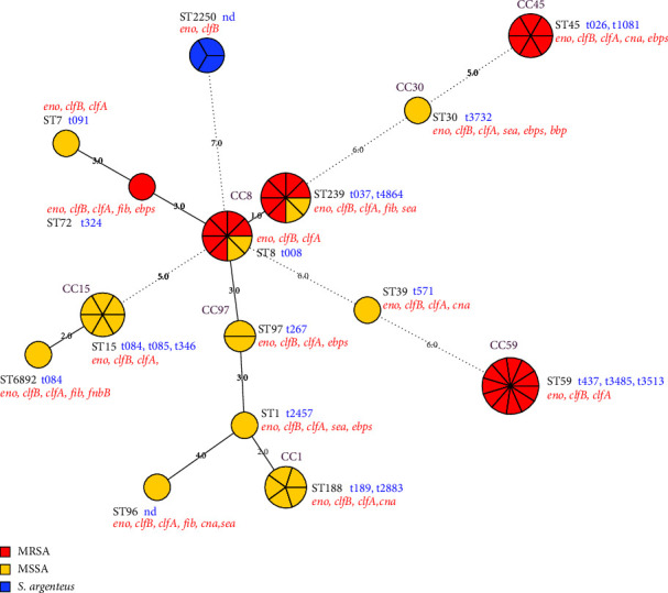 Molecular Characteristics and Distribution of Virulence Genes among <i>Staphylococcus aureus</i> Complex Isolates Derived from Vascular Access Infections.