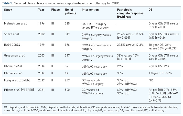 Emerging perioperative therapeutic approaches in muscle invasive bladder cancer.