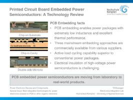 Printed circuit board embedded power semiconductors: A technology review