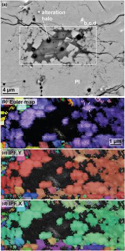 Partial melting and reaction along deformation features in plagioclase