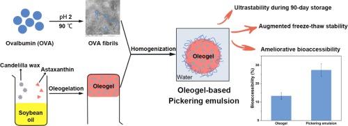 Ovalbumin fibril-stabilized oleogel-based Pickering emulsions improve astaxanthin bioaccessibility