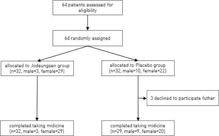 Effect of herbal medicine (Jodeungsan) on migraine: A double-blind randomized clinical trial