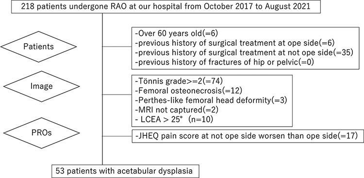 Relationship between labral length and symptoms in patients with acetabular dysplasia before rotational acetabular osteotomy.