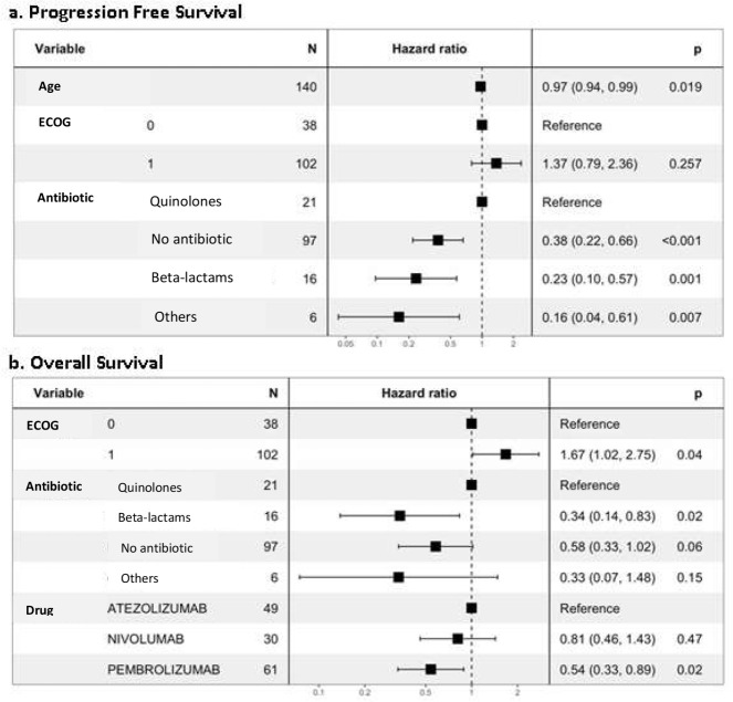 Impact of the use of antibiotics on the clinical response to immune checkpoint inhibitors in patients with non-small cell lung cancer.