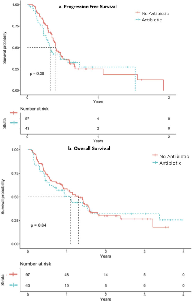 Impact of the use of antibiotics on the clinical response to immune checkpoint inhibitors in patients with non-small cell lung cancer.