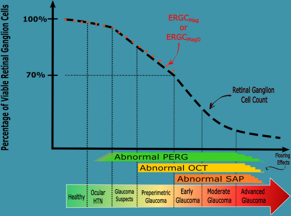 Structure-function models for estimating retinal ganglion cell count using steady-state pattern electroretinography and optical coherence tomography in glaucoma suspects and preperimetric glaucoma: an electrophysiological pilot study.