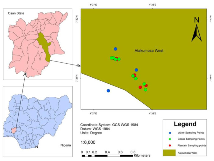 Assessment of organophosphate pesticide residues in environmental media of Araromi farm settlement, Osun State, Nigeria.