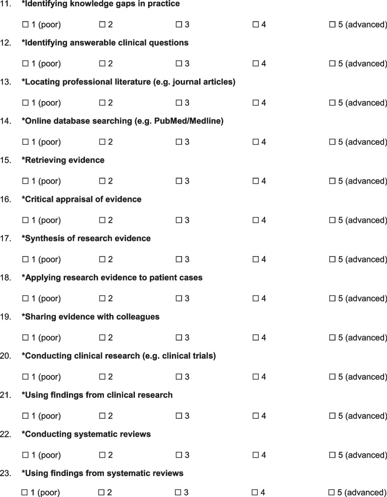 Self-reported attitudes, skills and use of evidence-based practice among Swiss chiropractors: a national survey.